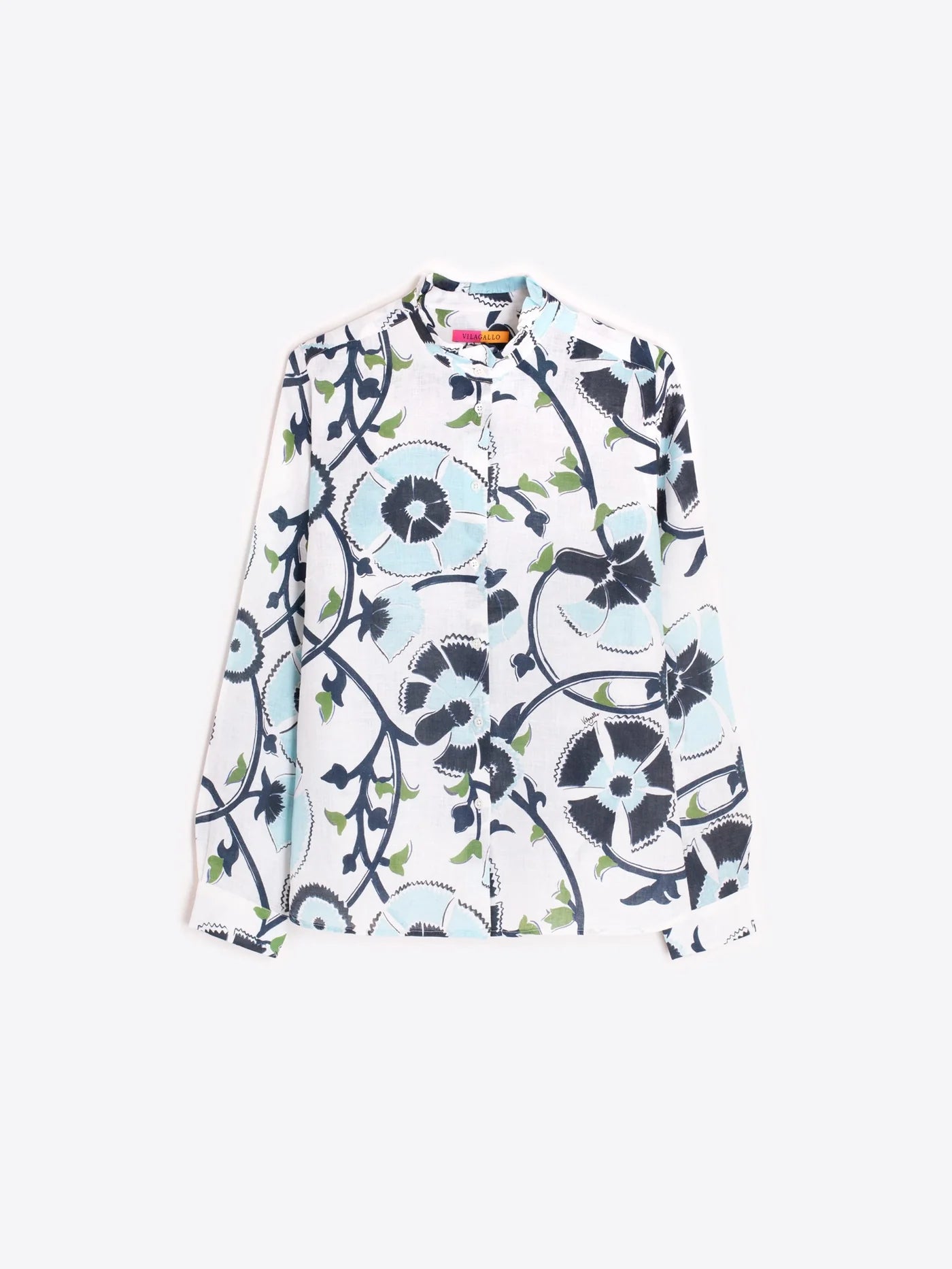 Seaside Garden Button-Down Blouse