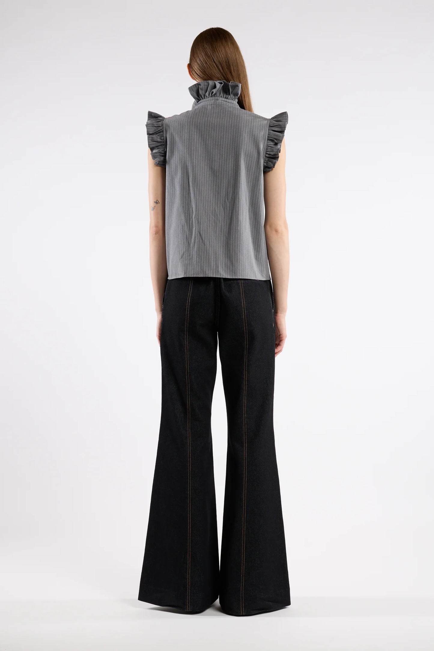 Marfa Top - Grey Stripe