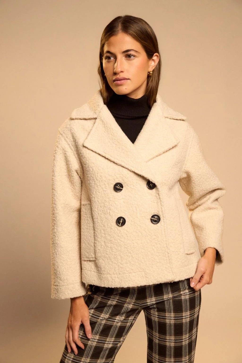 Ester Coat in Natural