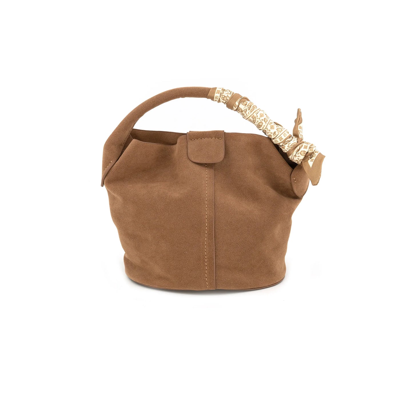 Tan Suede Bucket Bag