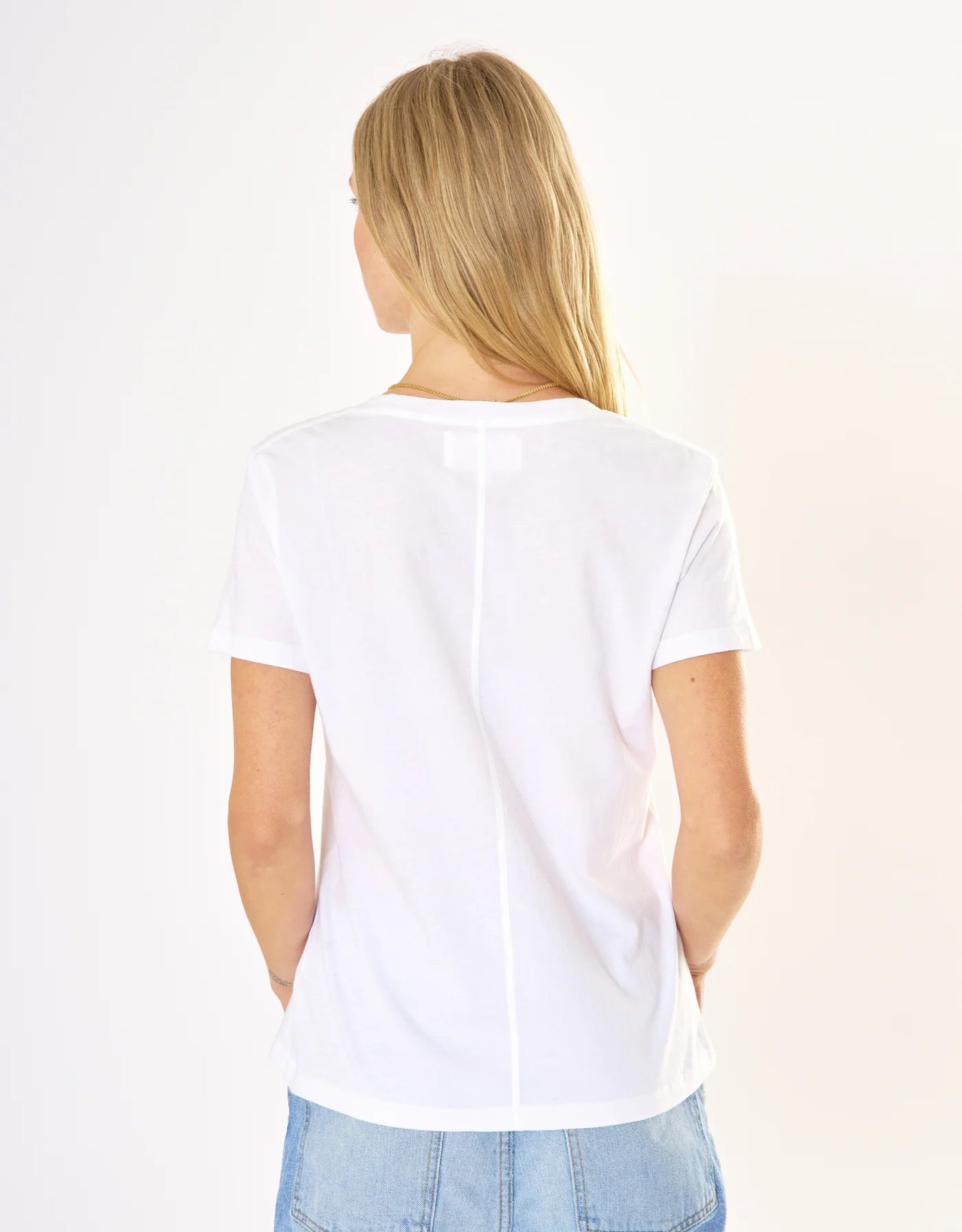 Charleston V Neck Tee White