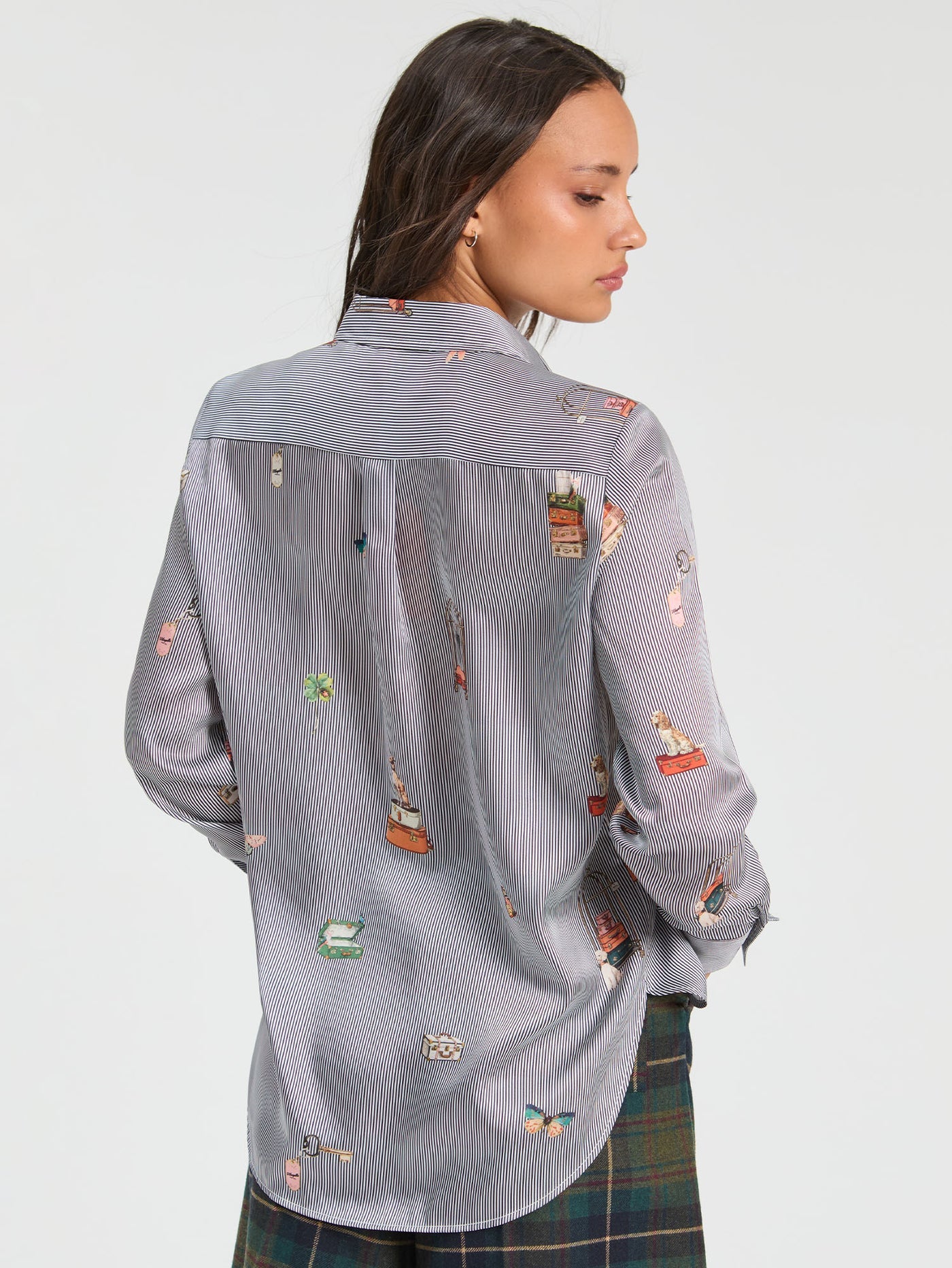 Pinstripe Hotel Blouse