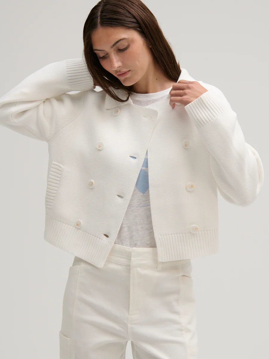 Dylan Double Knit Jacket - White