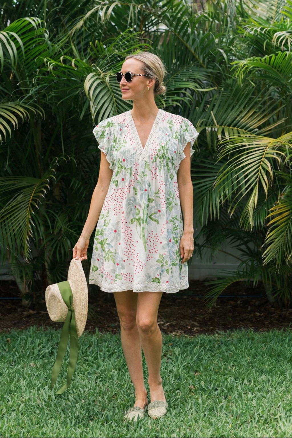 Palm Haven Flutter Dress