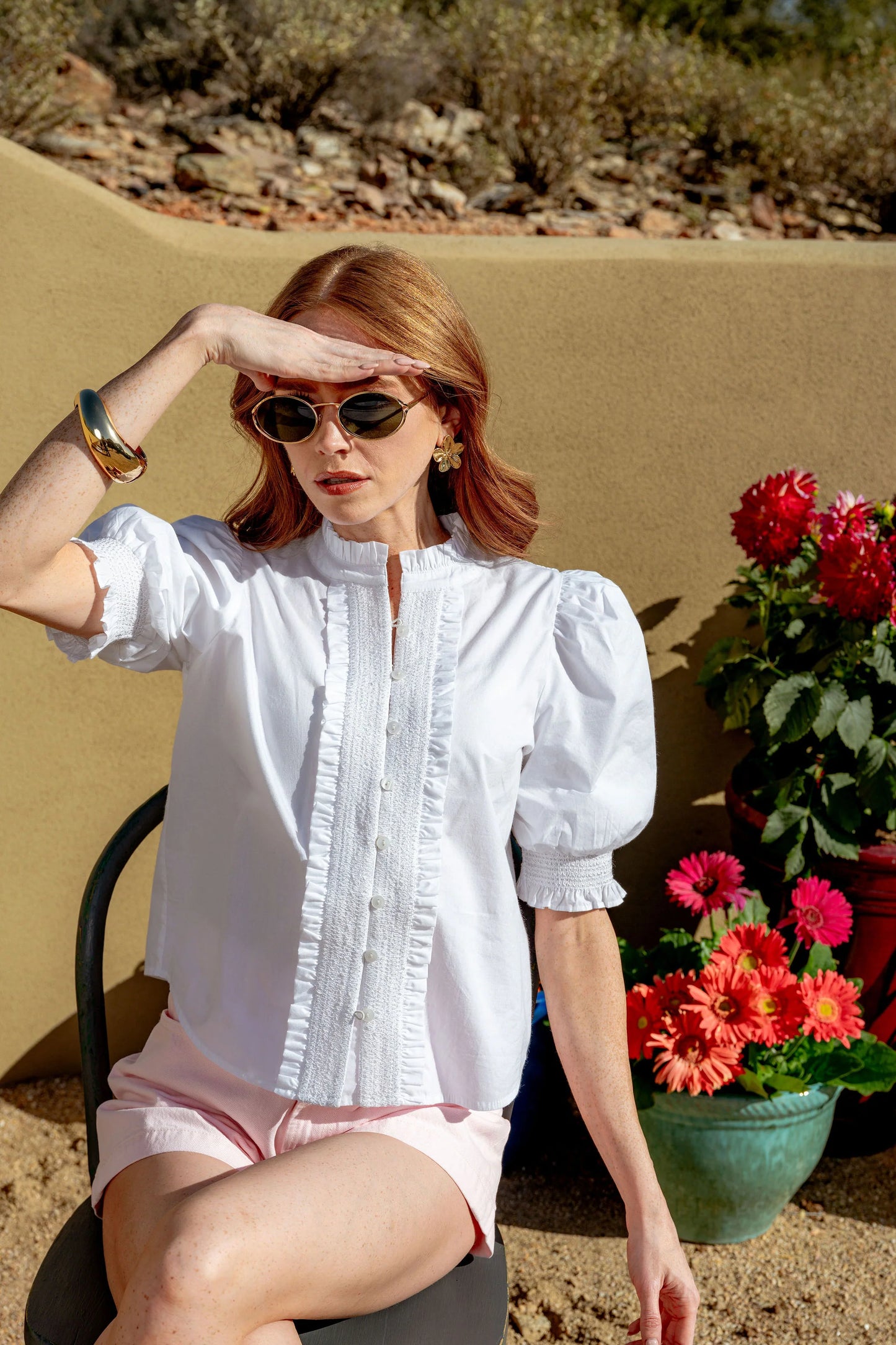 Zina Top White