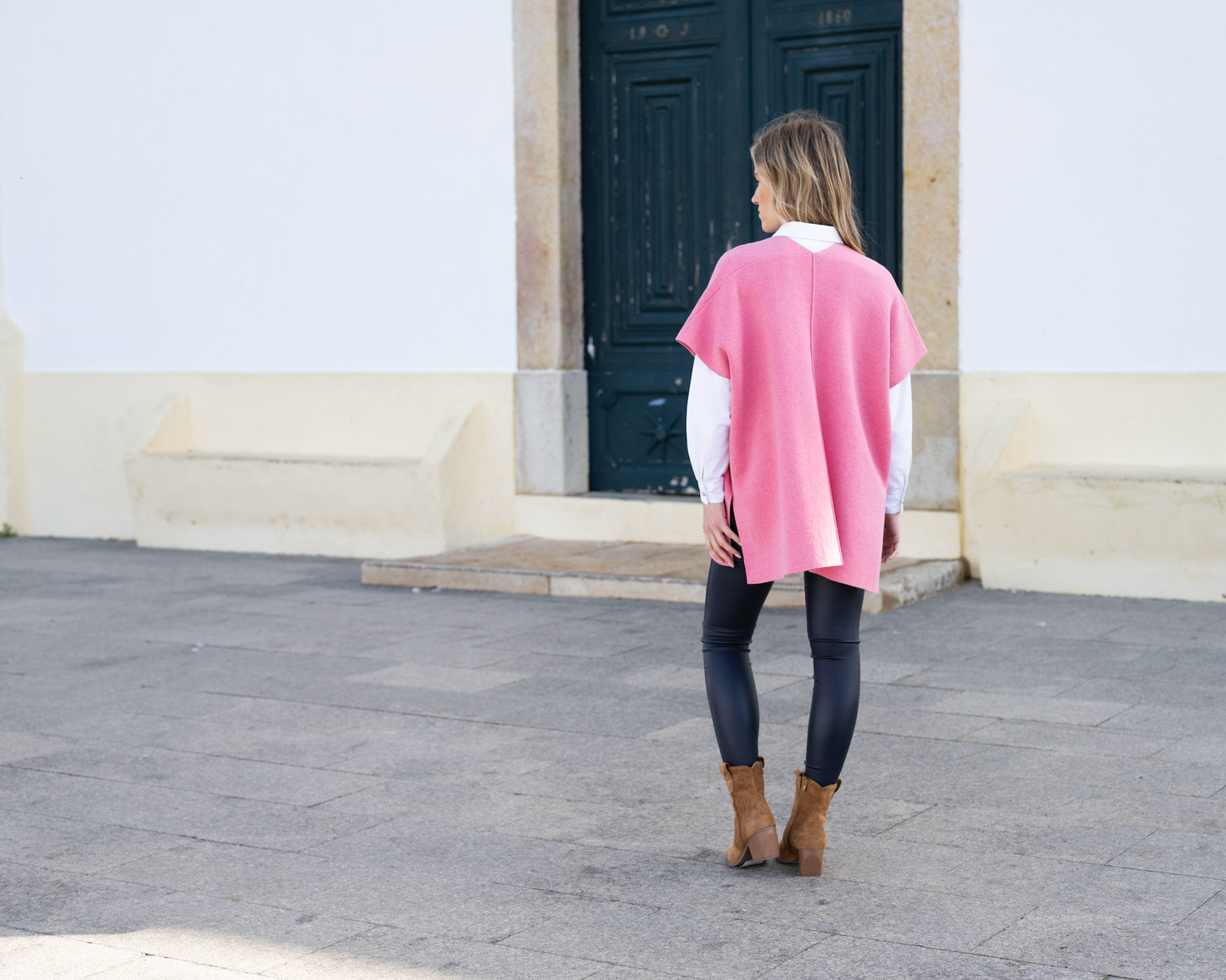 Sleeveless Pocket Wrap – Rose Pink