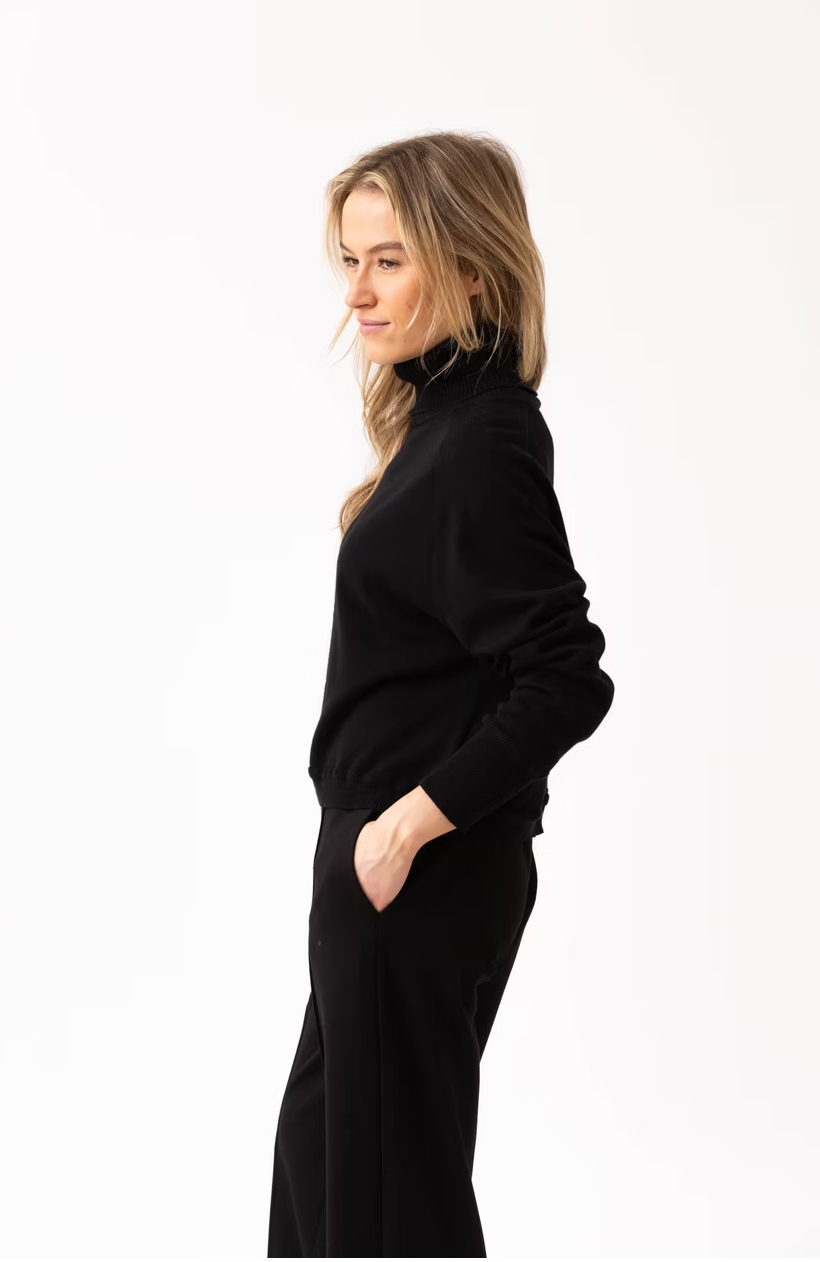 Essential Black Turtleneck Sweater