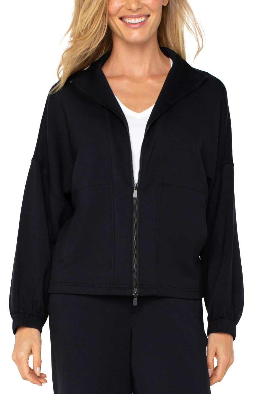 Funnel Neck Zip Up Jacket