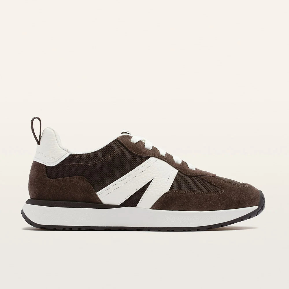 Chocolate Brown and White Axel Tennis Shoe