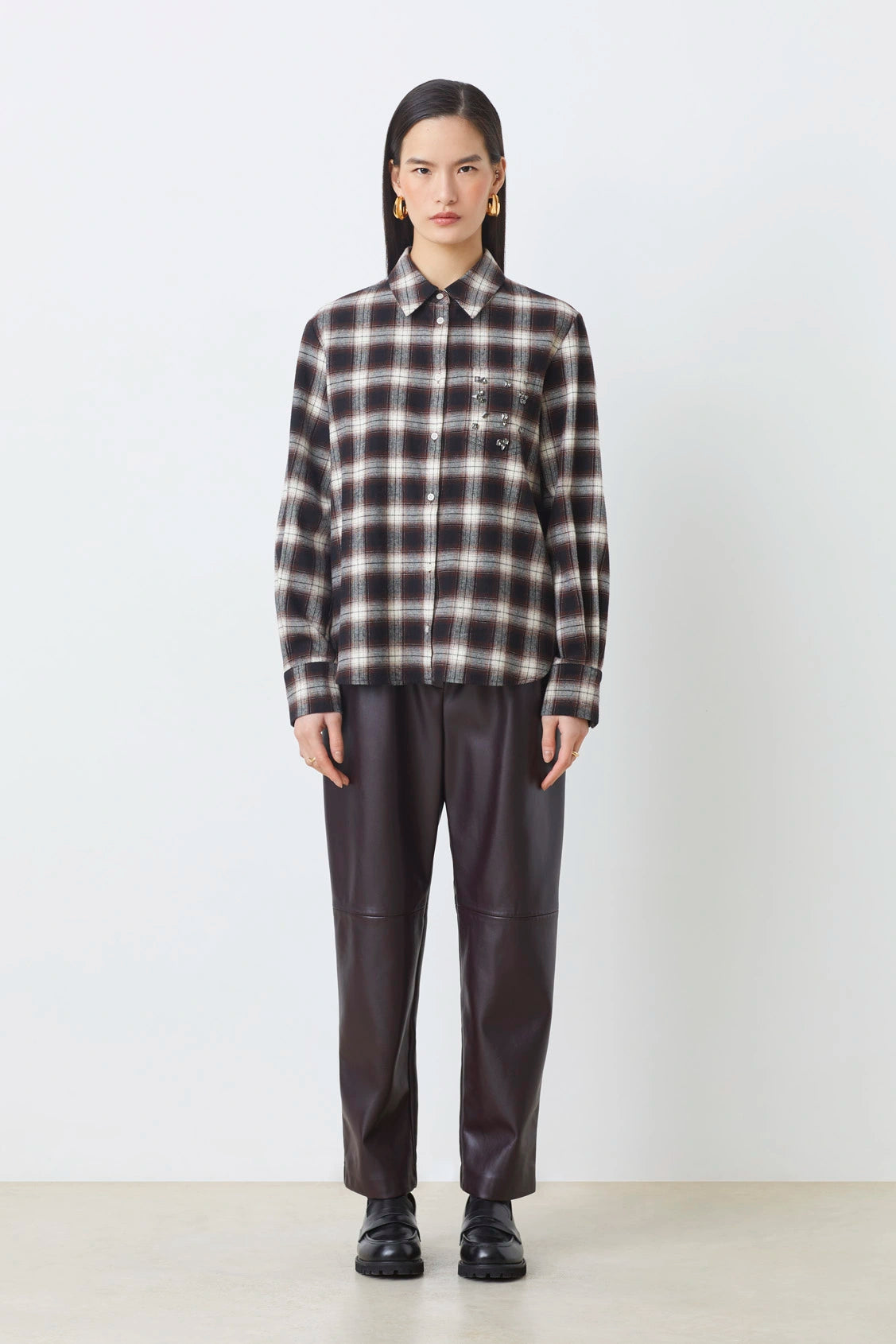 Checkered Shirt with Detailed Pocket
