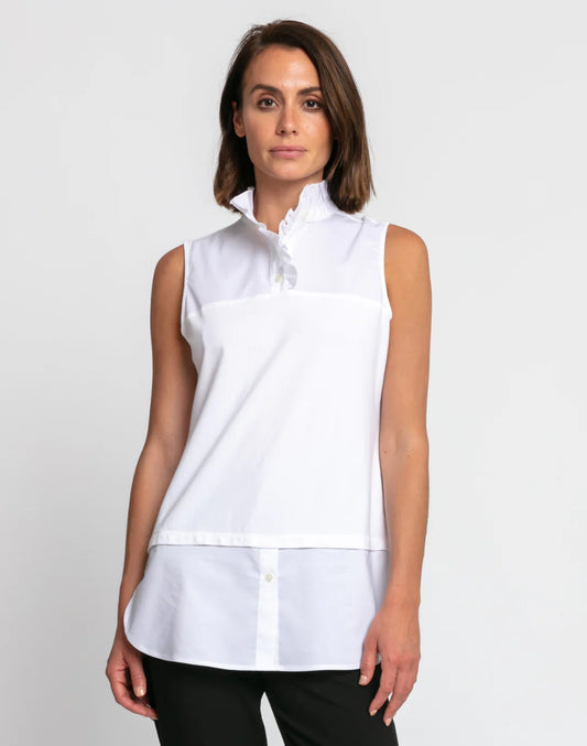 Ruffle Sleeveless Layer Tunic