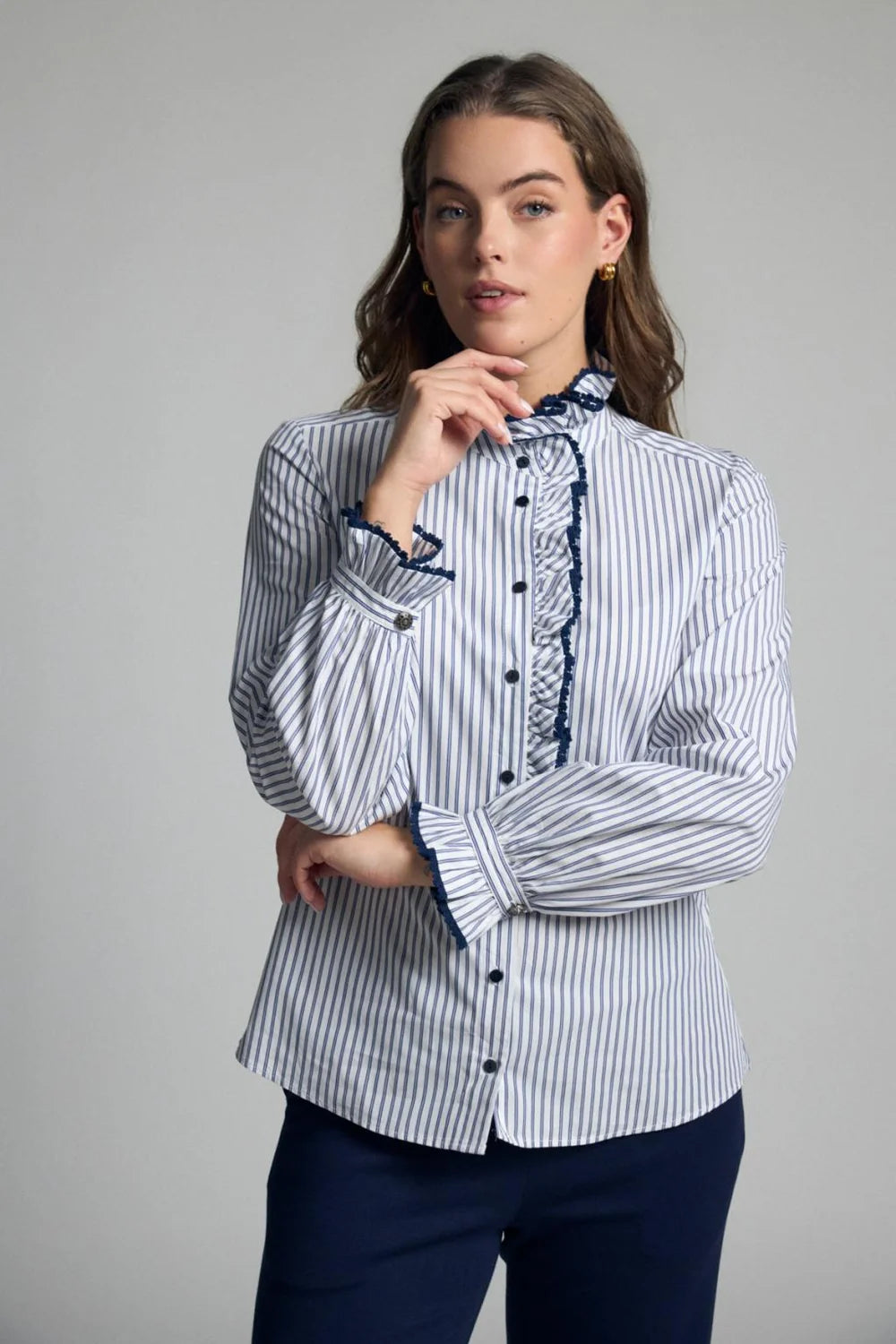 Atina Navy Blue Stripe