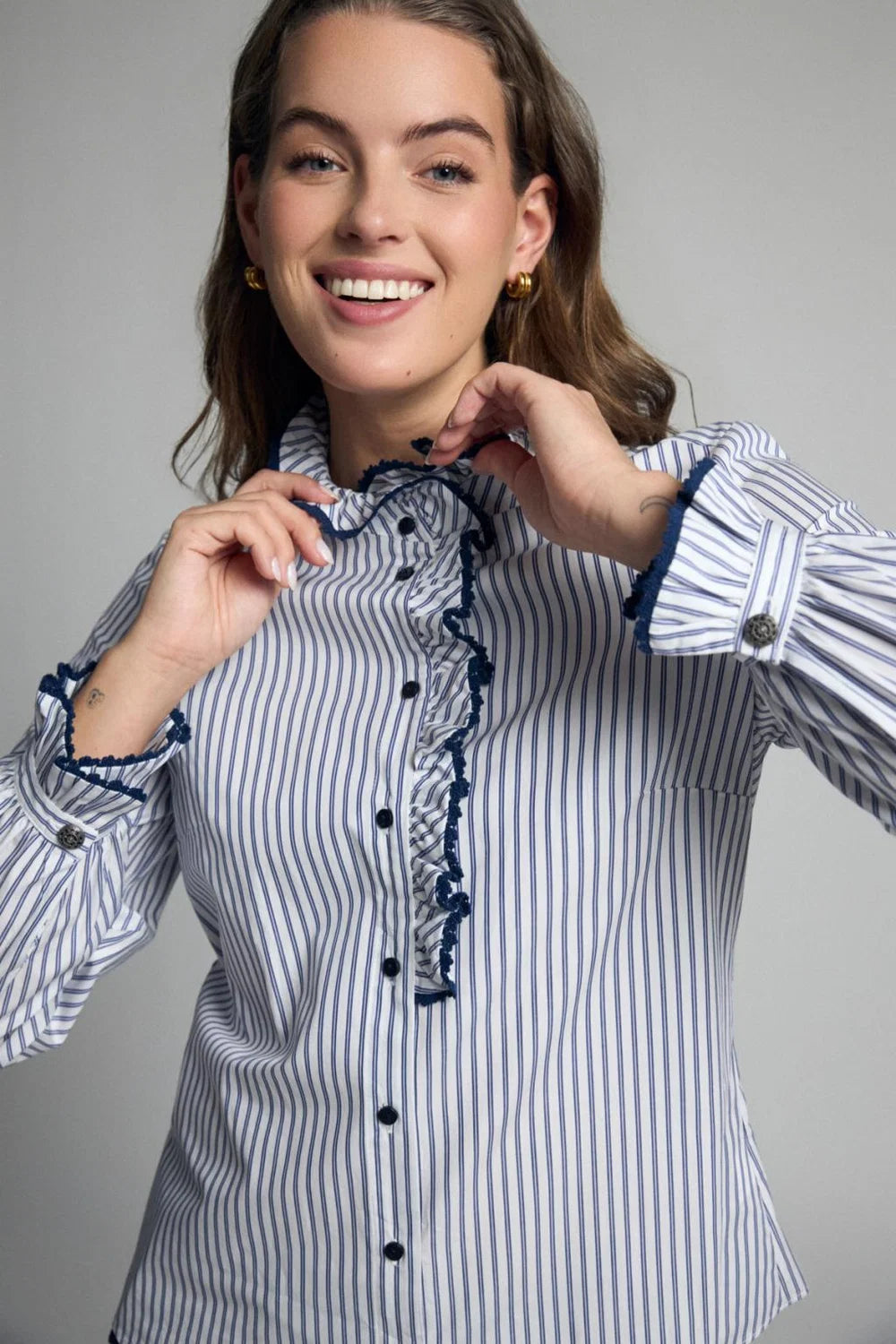 Atina Navy Blue Stripe