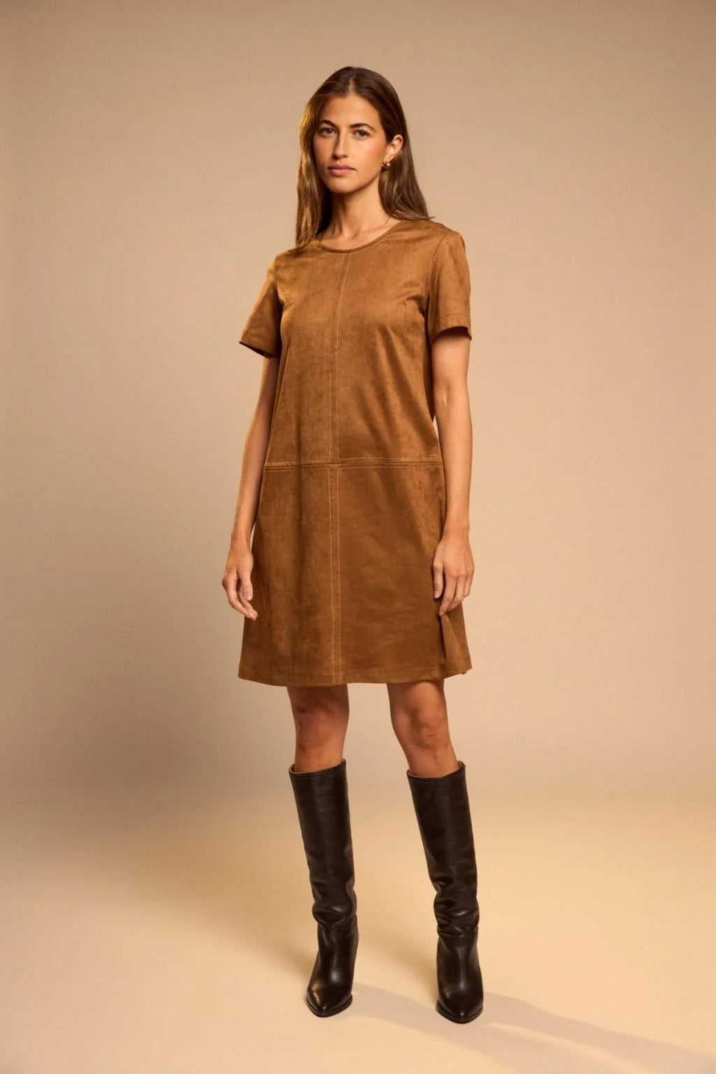 Camel Suede Dress