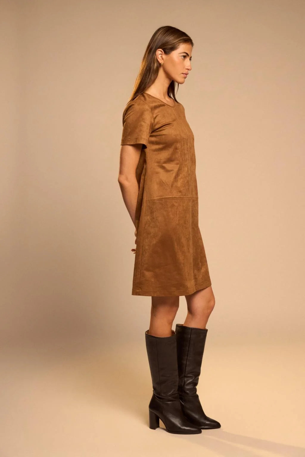 Camel Suede Dress