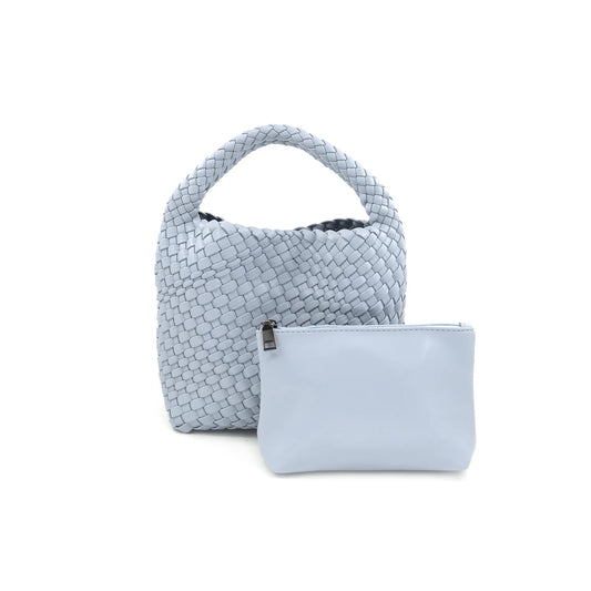 Sky Blue Woven Bag