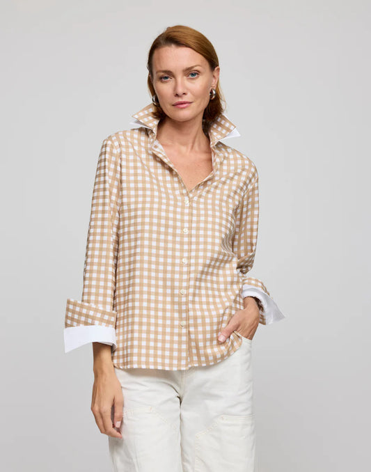 Margot Long Sleeve Gingham Shirt