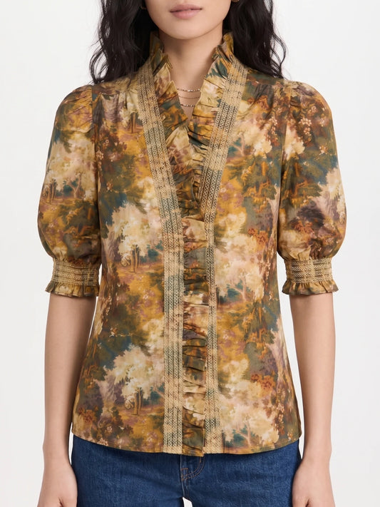 Zuri Blouse Autumn Arboretum