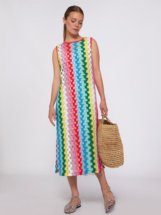 Dress Cindy Italian Multicolor Crochet