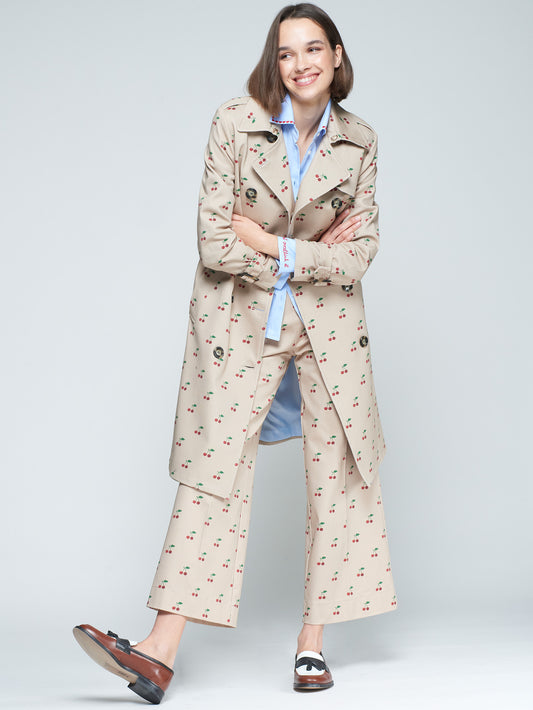 Cherry Twist Trench Jacket