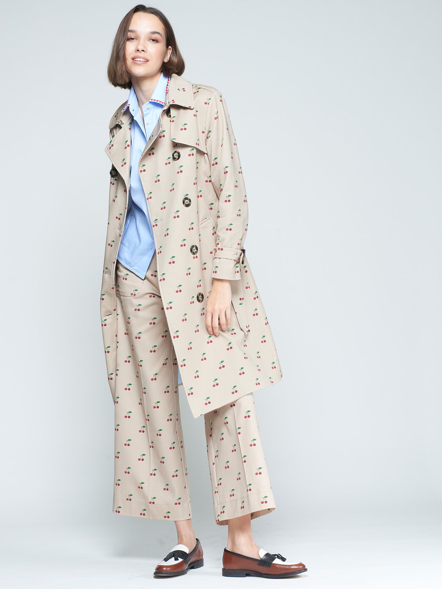 Cherry Twist Trench Jacket