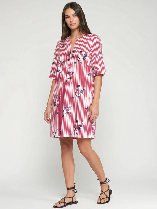 Cherry Blossom Stripe Dress