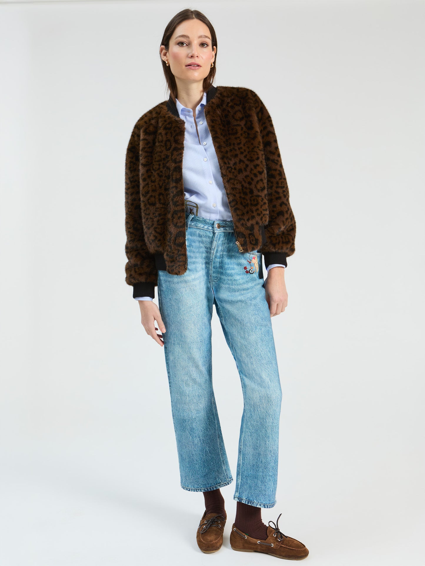 Cheetah print Fur Jacket