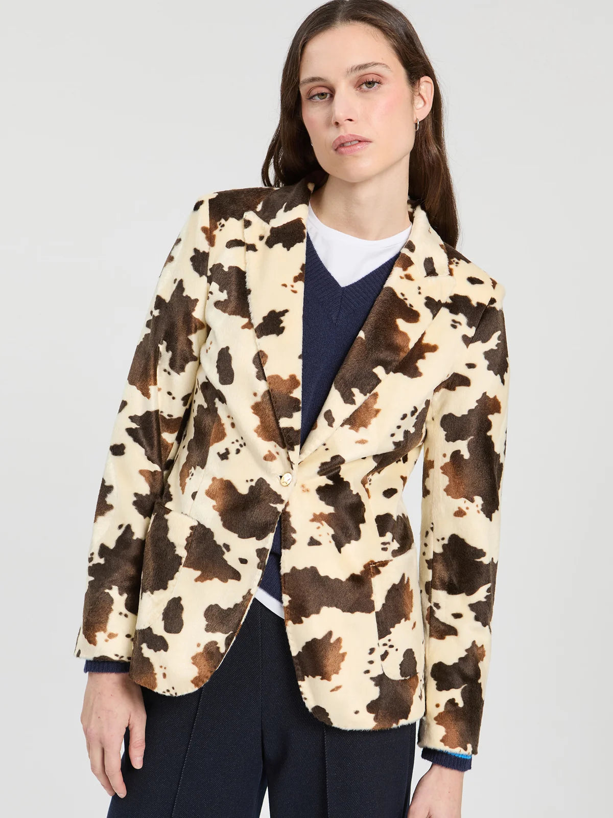 Cow Print Blazer