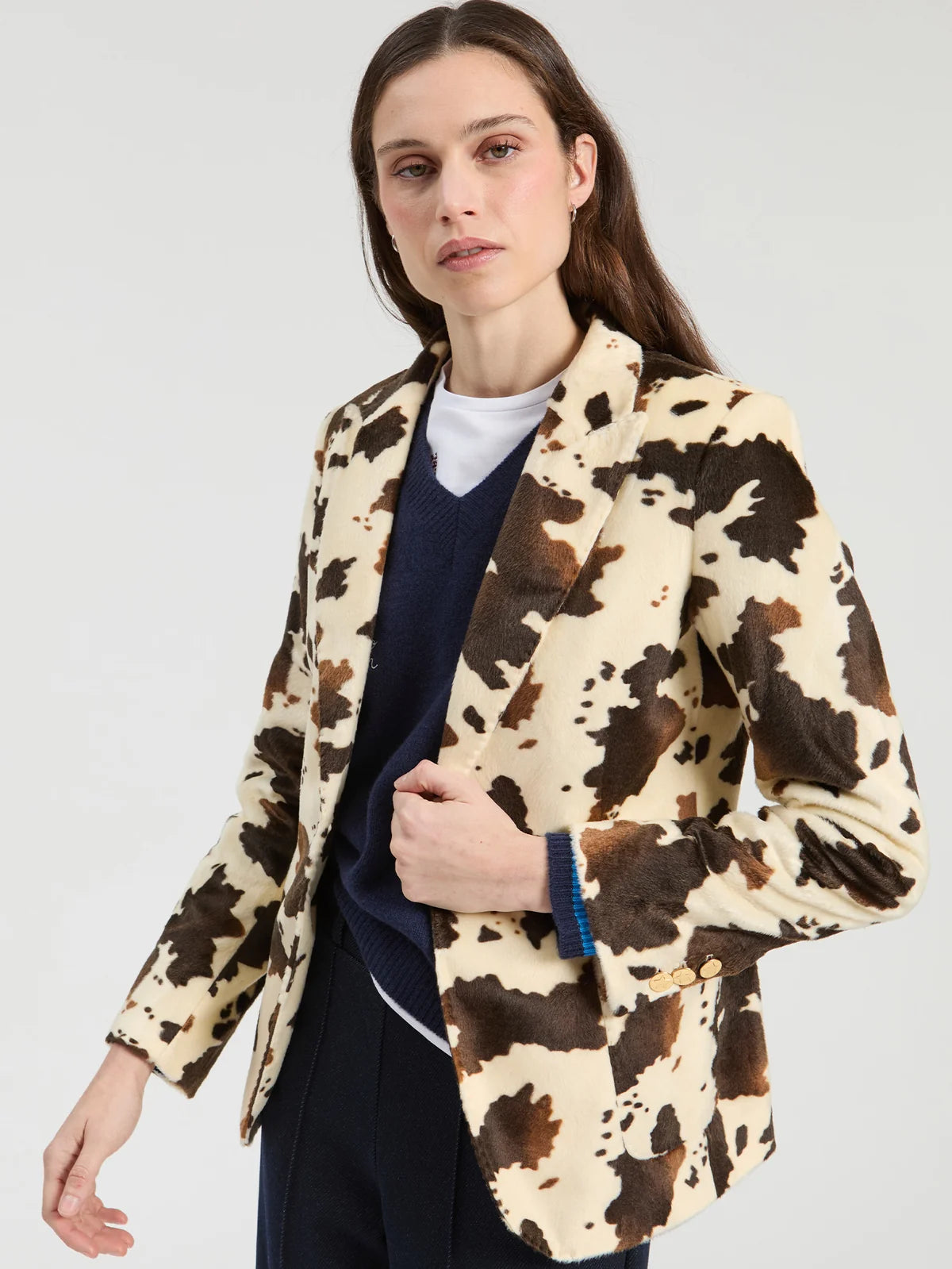 Cow Print Blazer