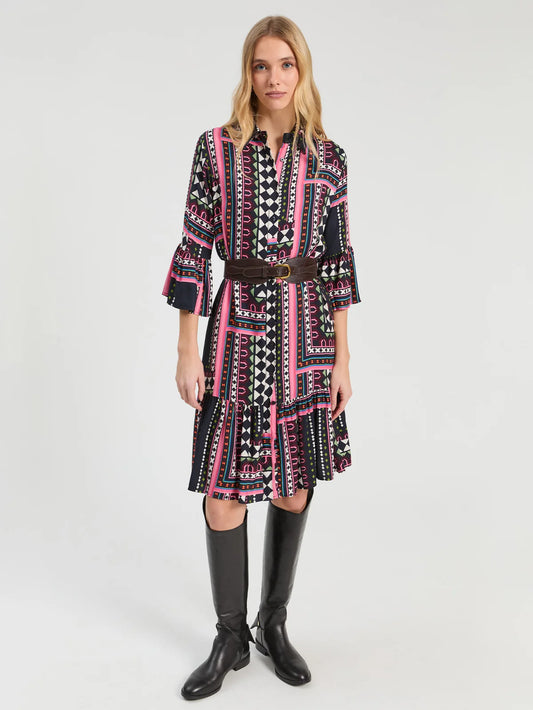 Multicolor Geometric Dress