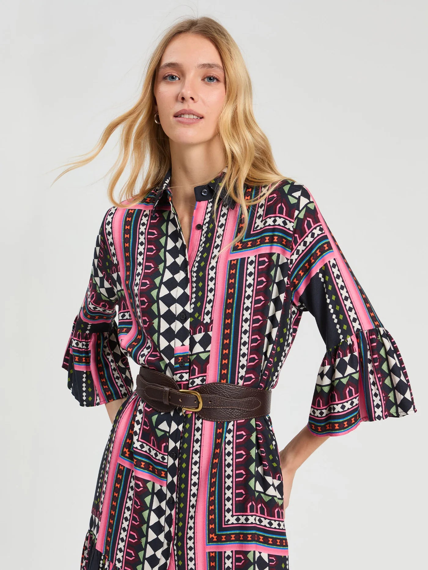 Multicolor Geometric Dress