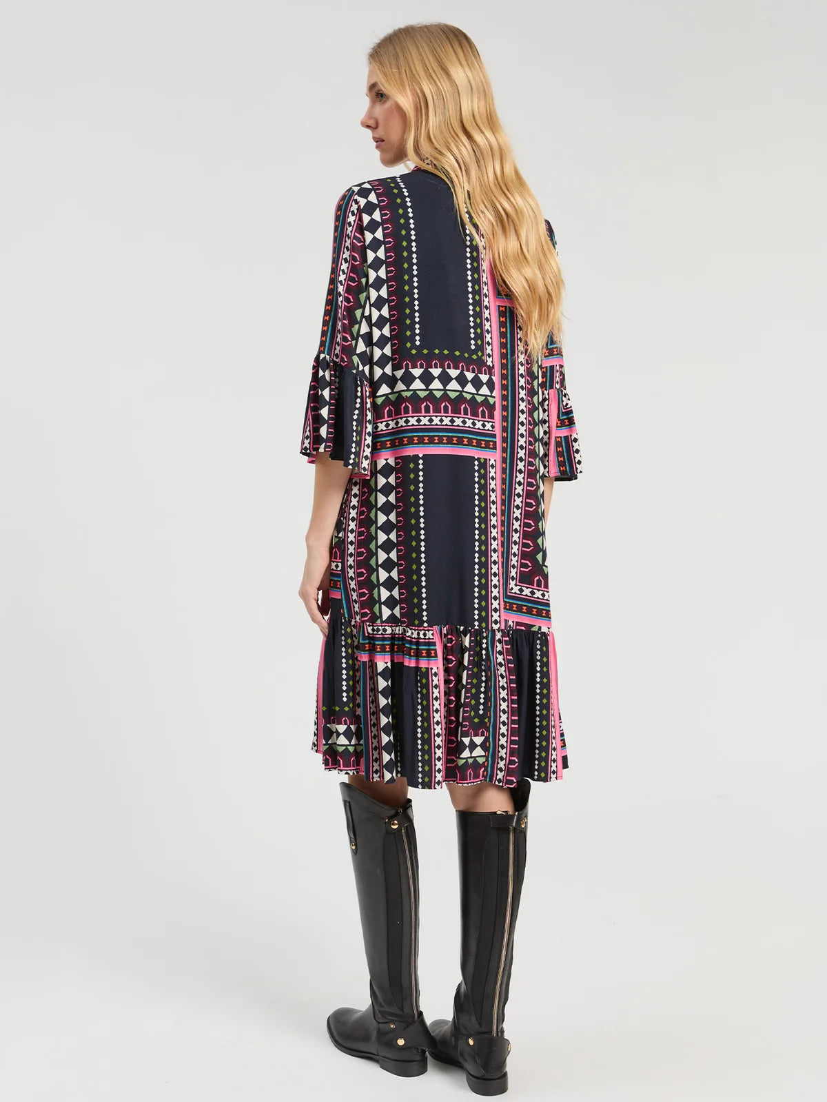Multicolor Geometric Dress