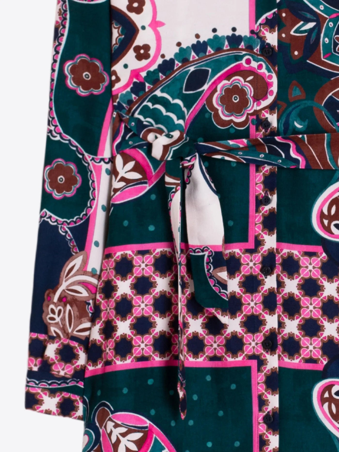 Pink and Green Paisley Midi