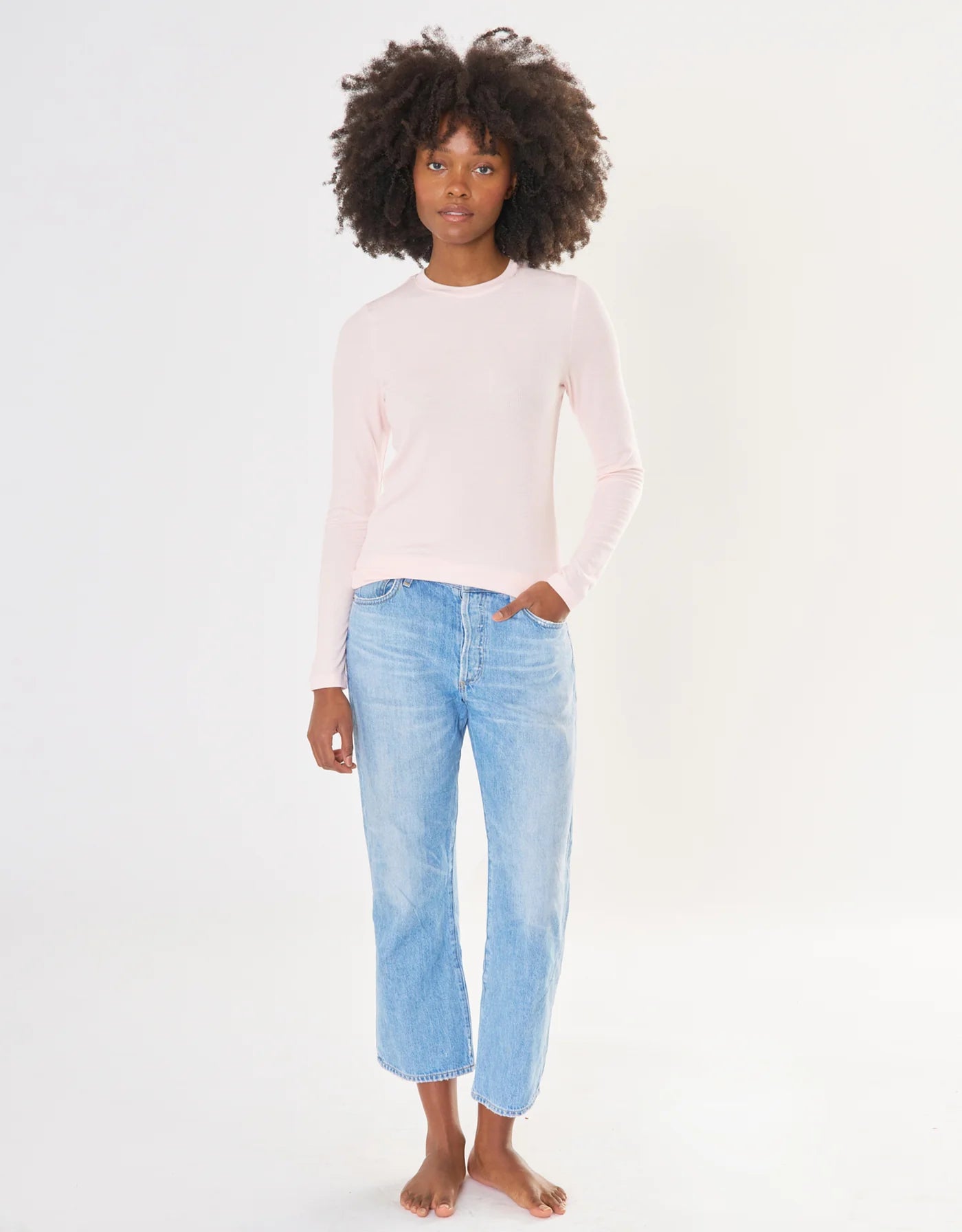 Chicago Ribbed Long Sleeve Petal