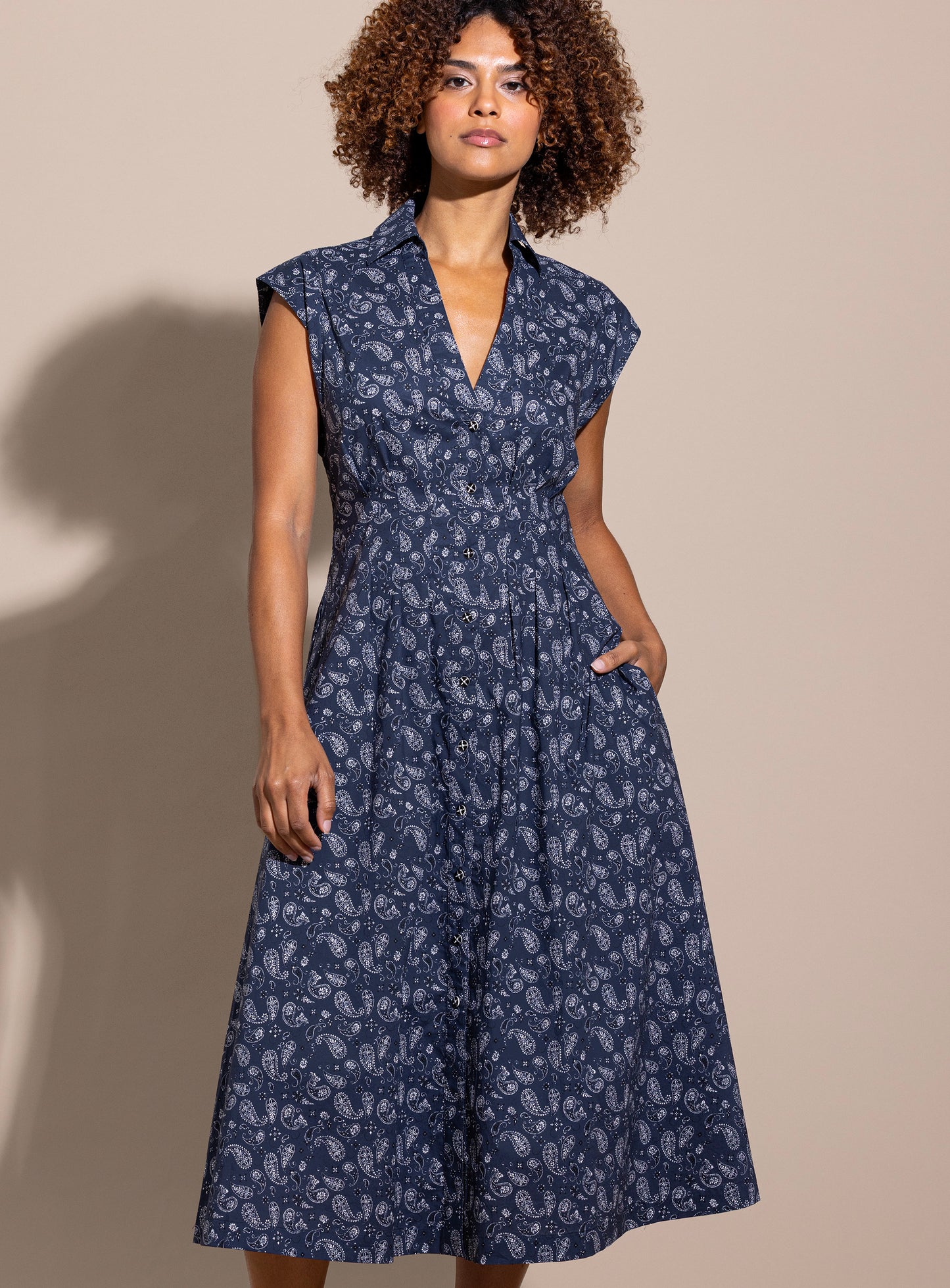 Bandana Midi Fit and Flare Dress