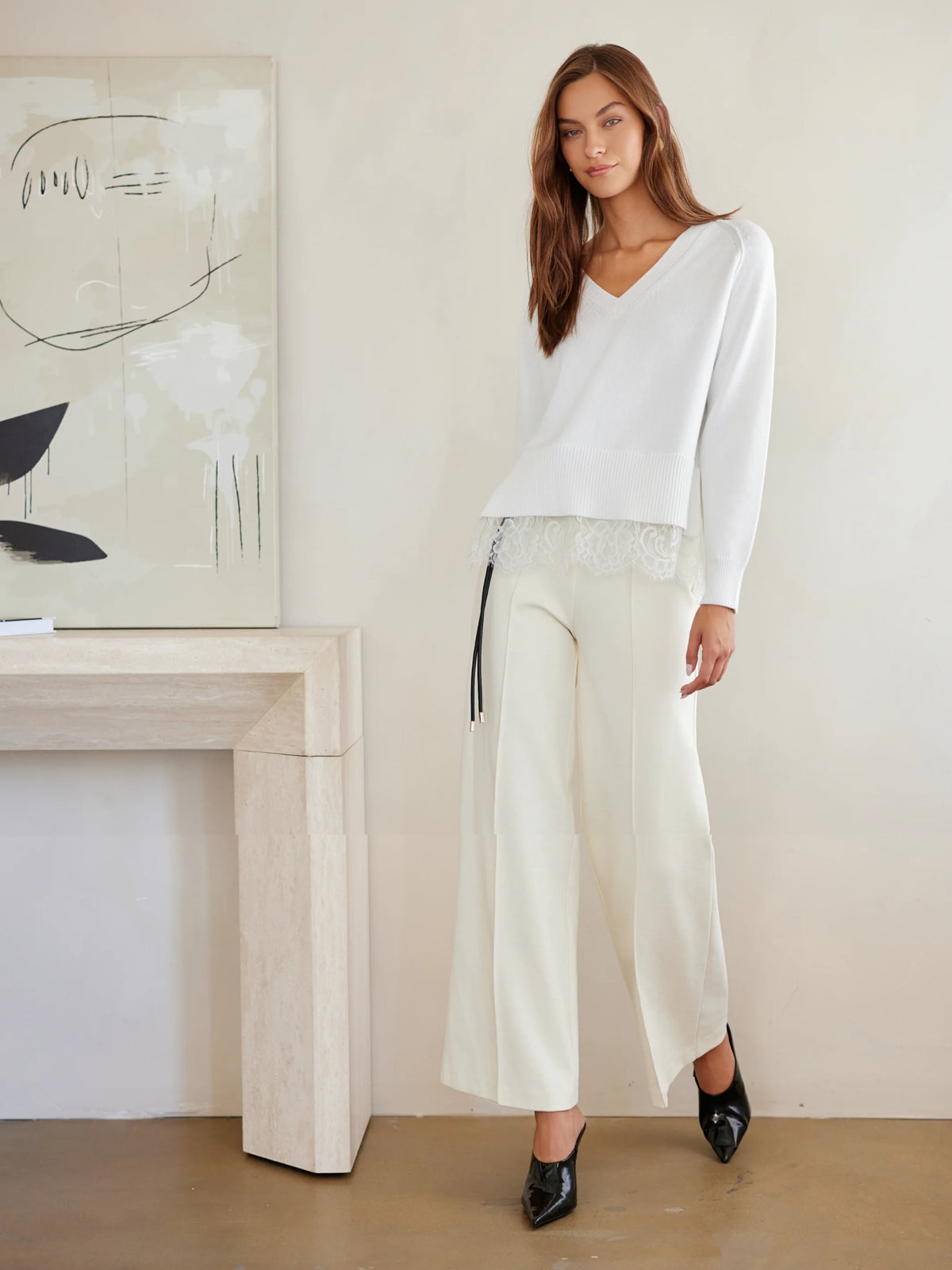 Camille Lace Layer Sweater