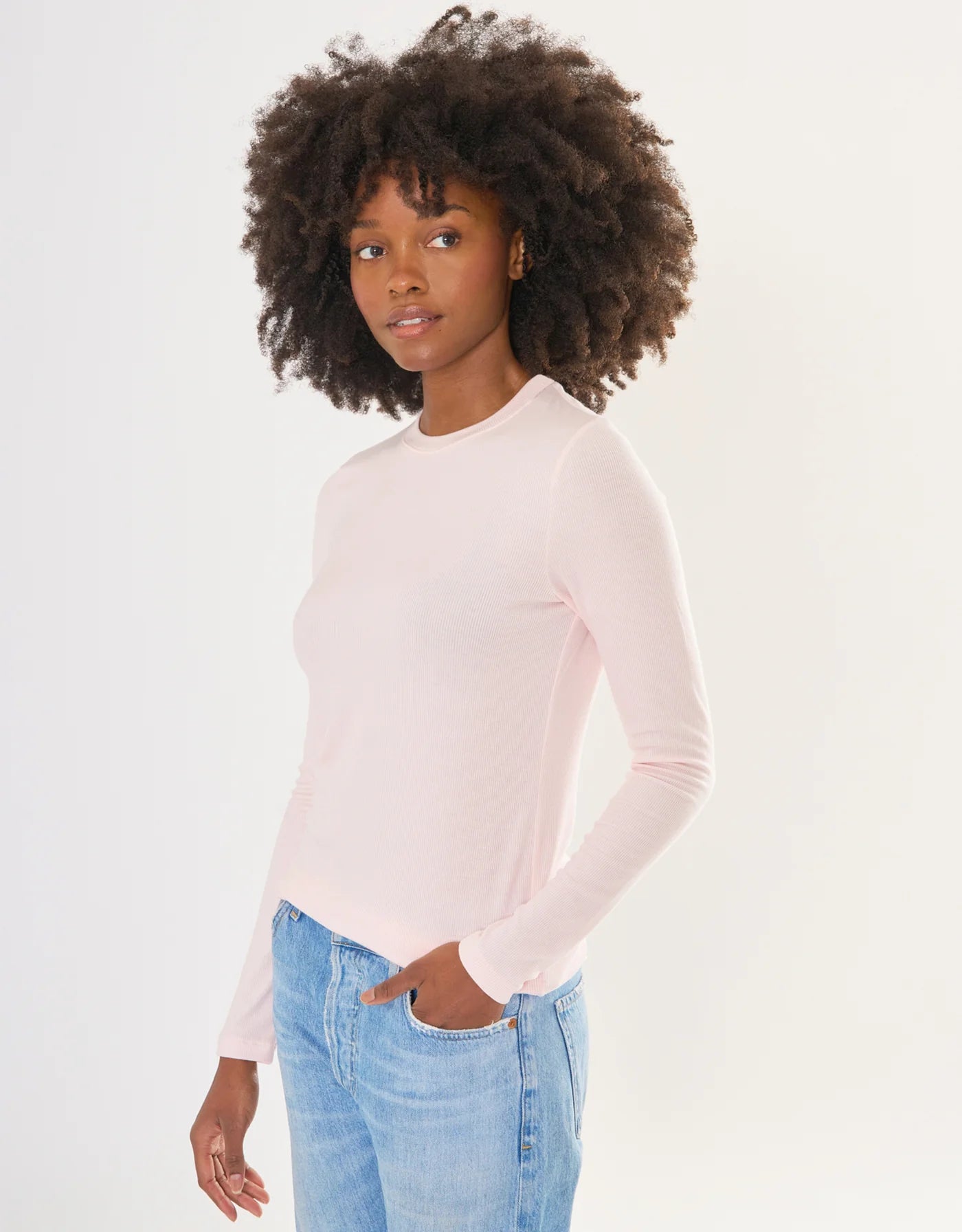 Chicago Ribbed Long Sleeve Petal