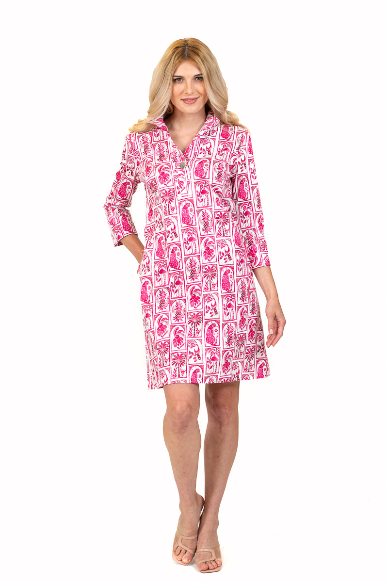 Pink Paradise Tile Dress