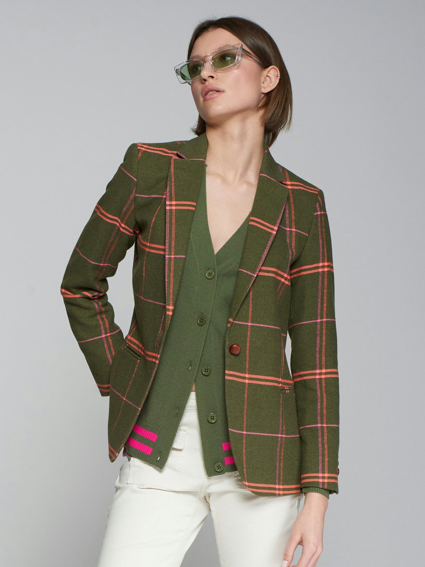 Green and Pink Blazer