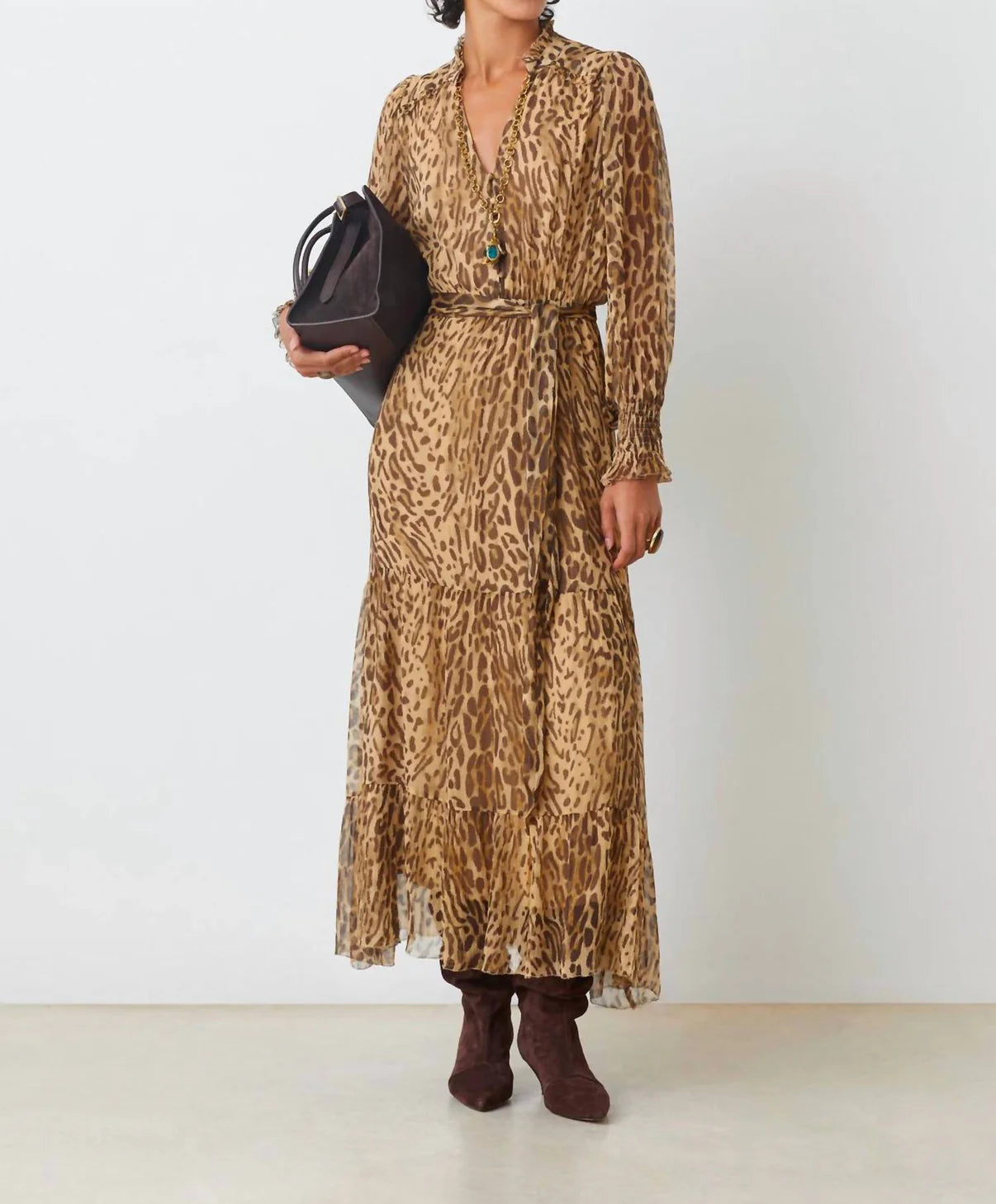 Leopard Print Long Dress