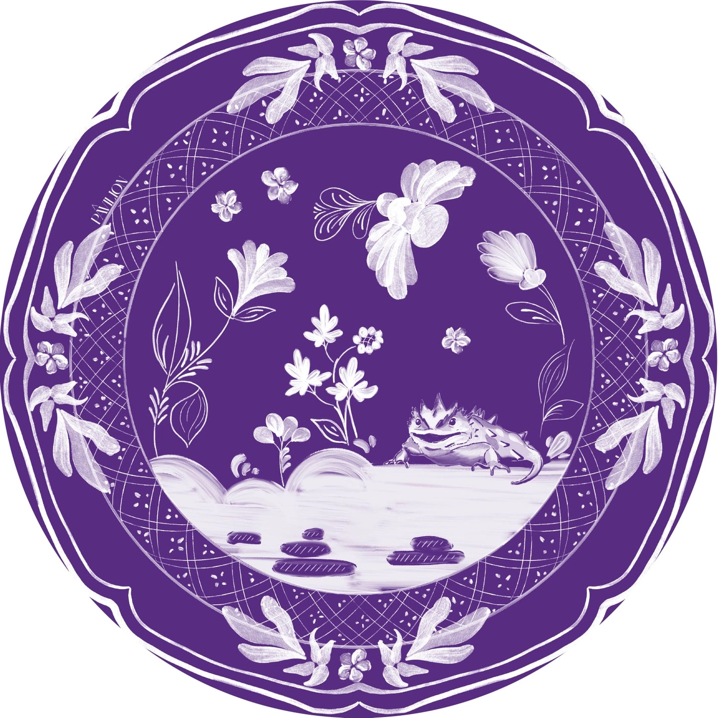 TCU Horn Frog Paper Plates