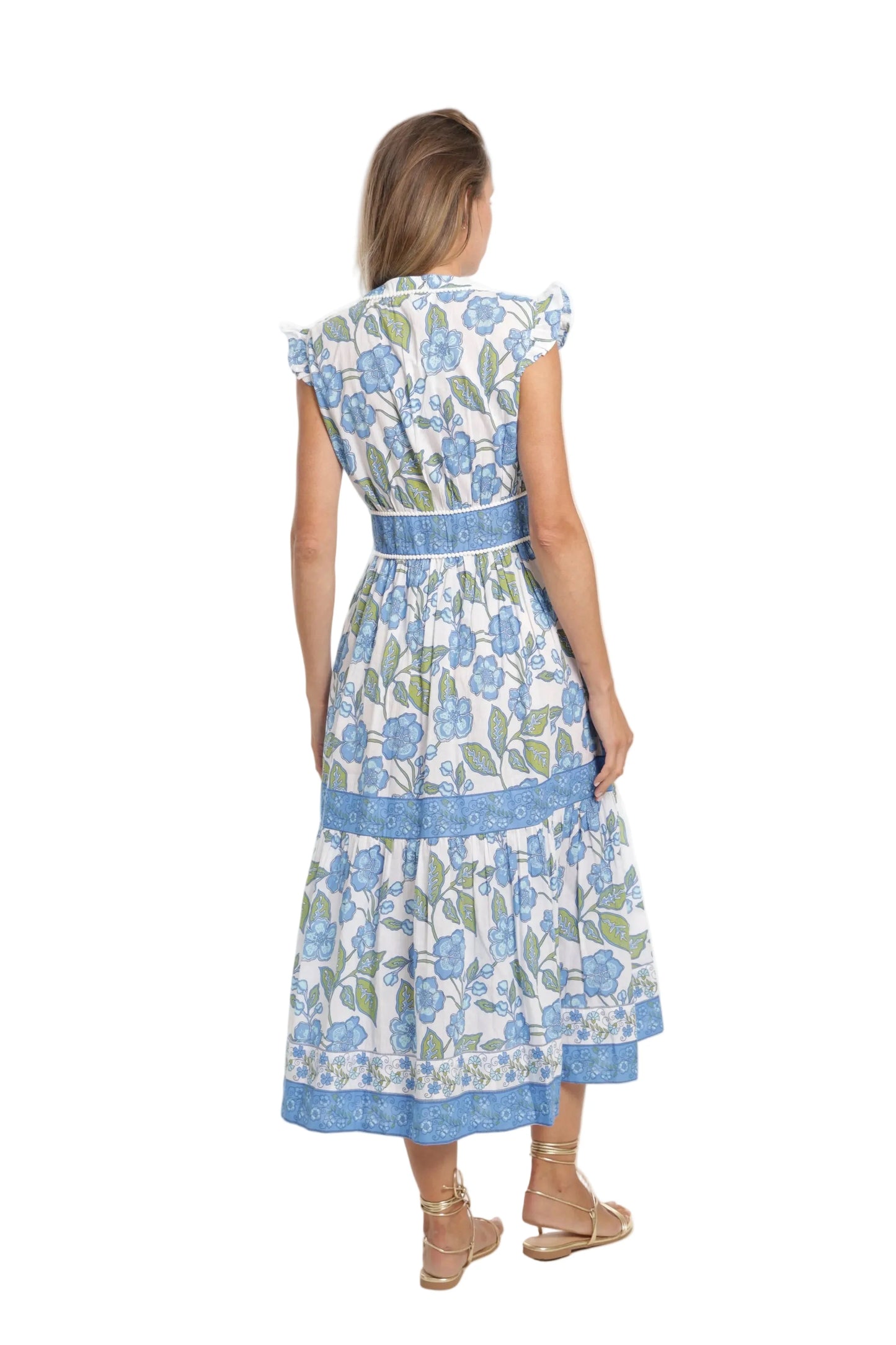 Santorini Bloom Midi Dress