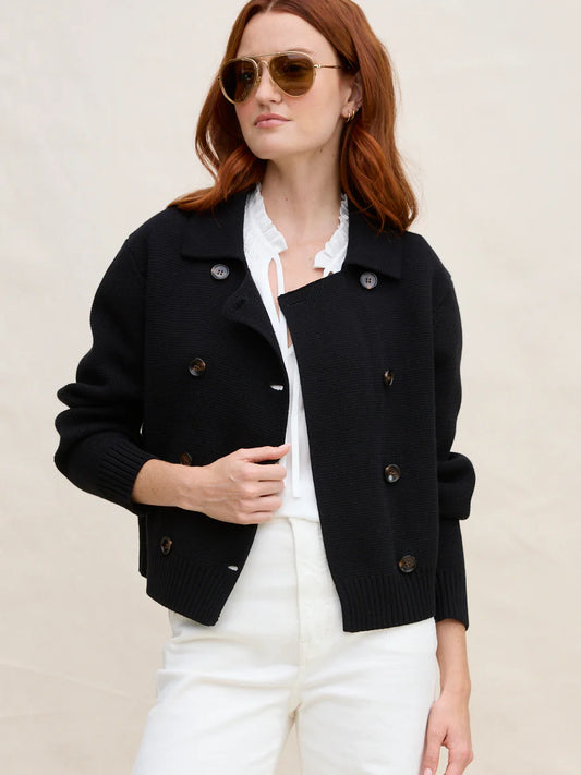 Dylan Double Knit Jacket - Black