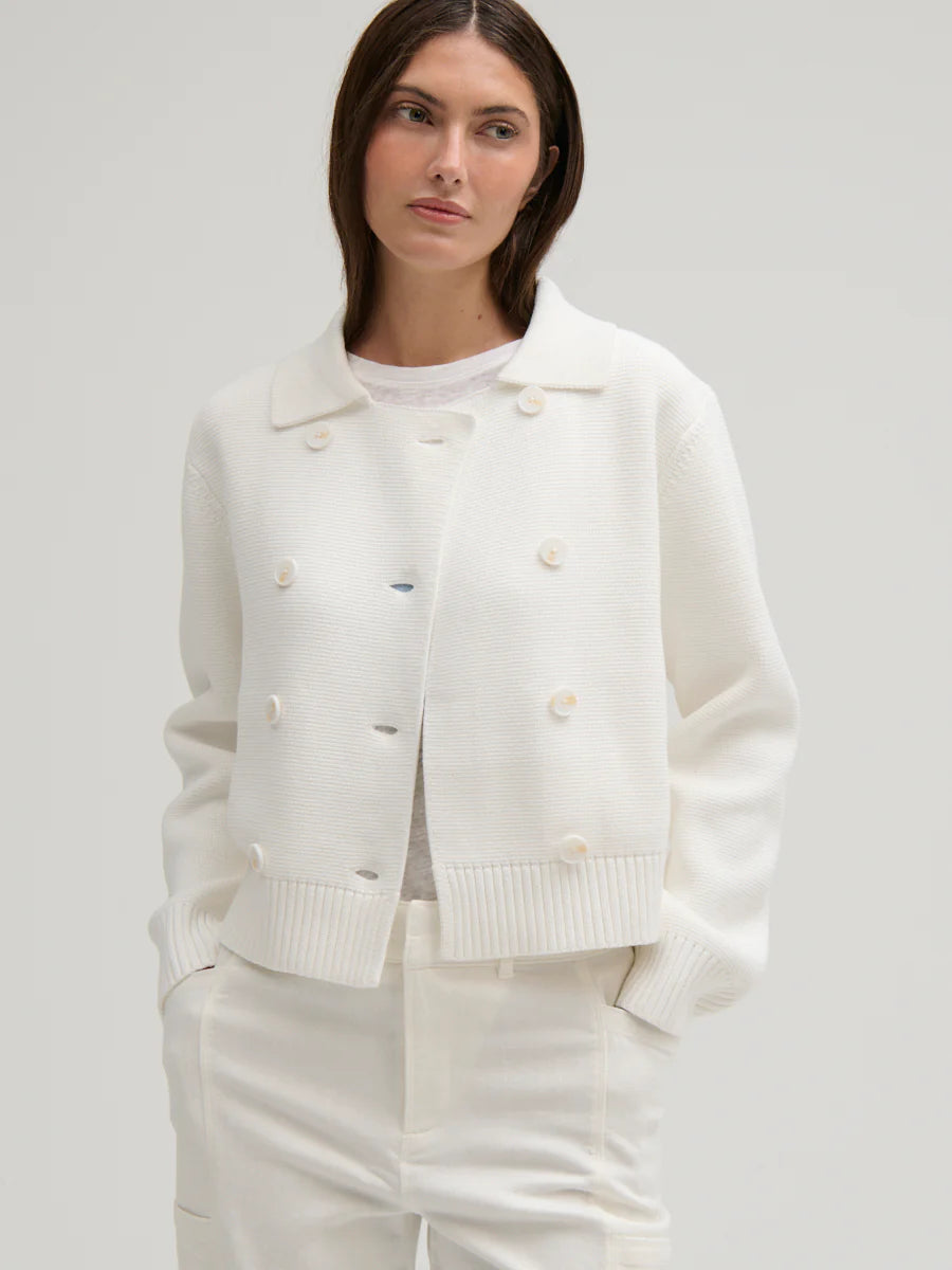 Dylan Double Knit Jacket - White