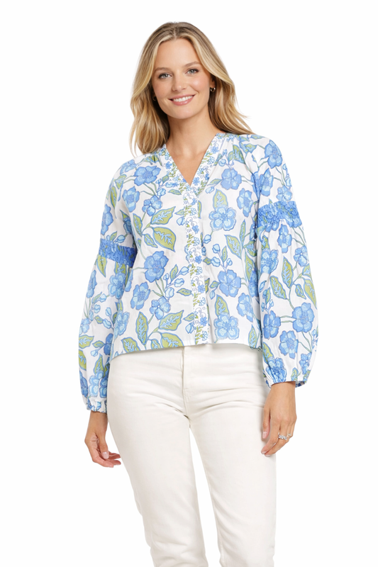 Blue Garden Breeze Blouse