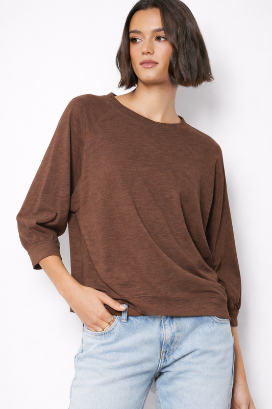 3/4 Sleeve Ragan in Roast