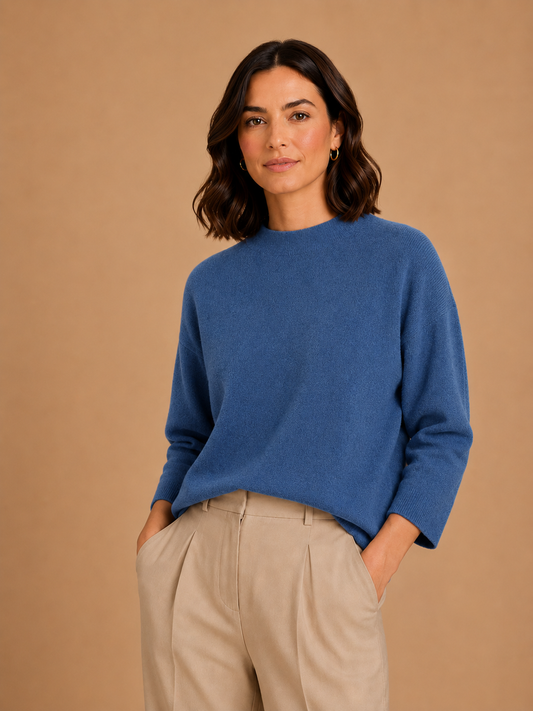 One Size Sweater - Denim Blue