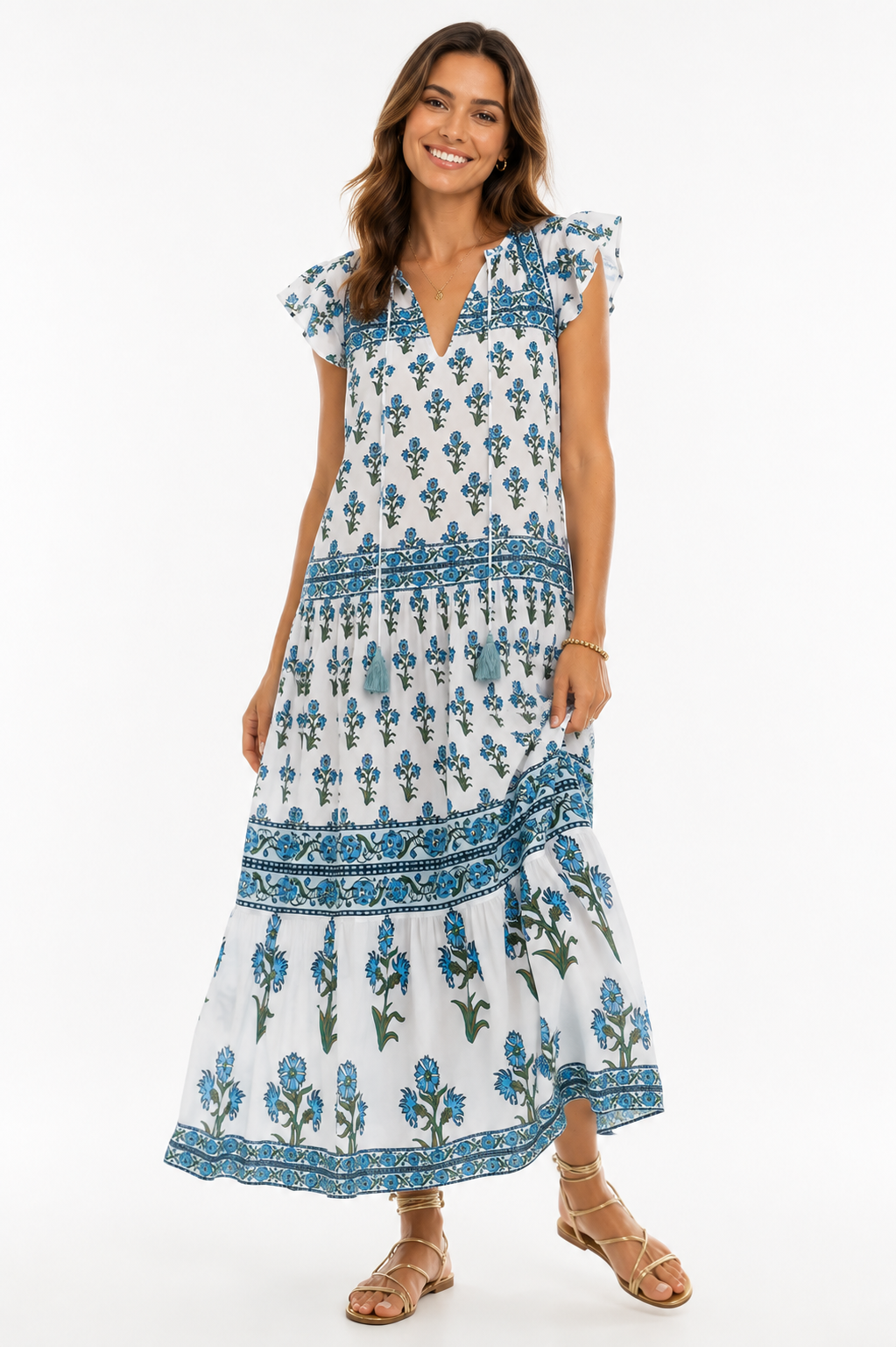 Annabelle Dress - Blue Blossom