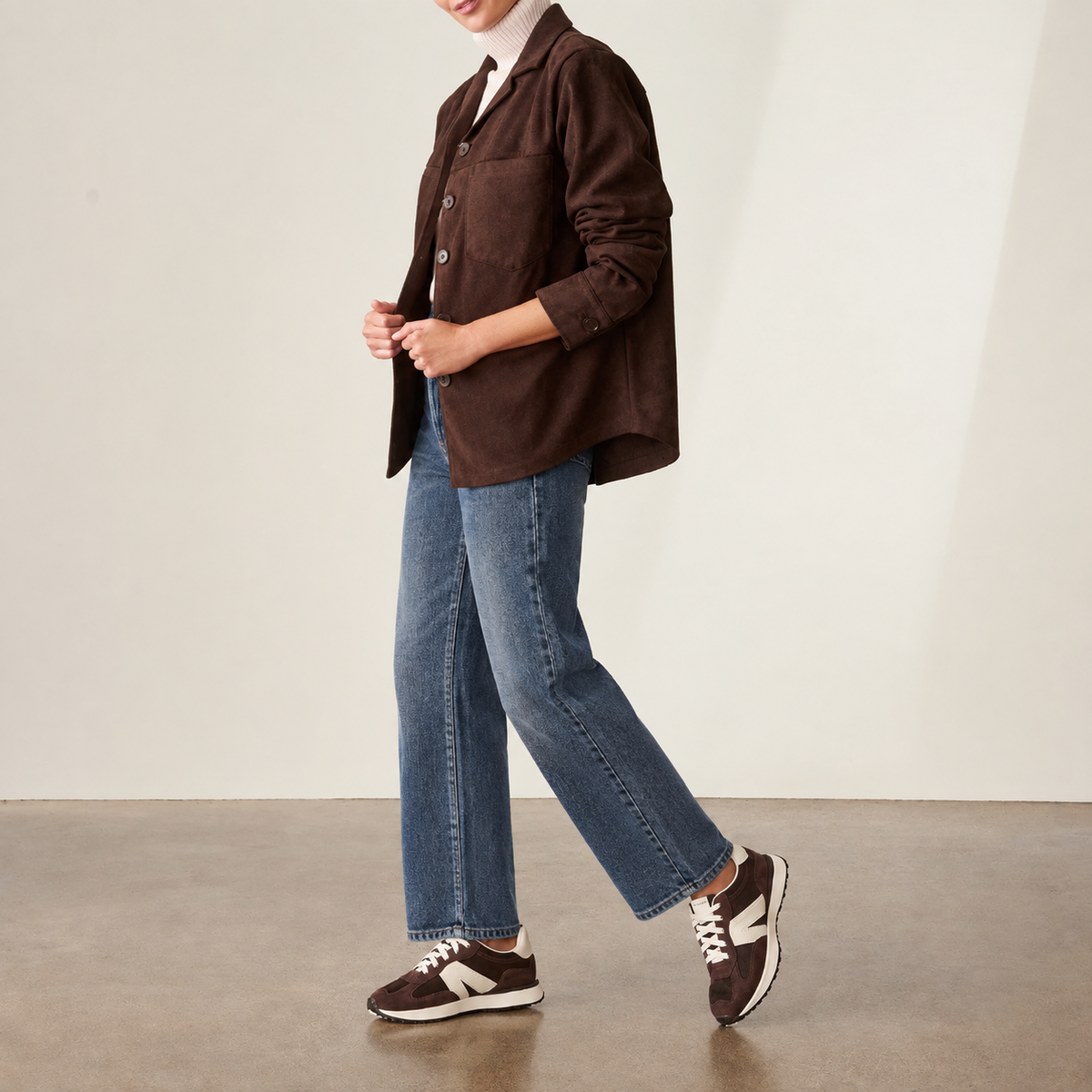 Chocolate Brown and White Axel Tennis Shoe