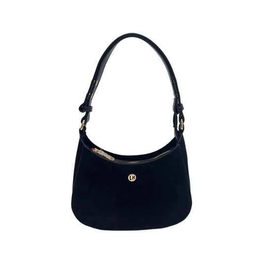 Suede Shoulder Bag - Noir